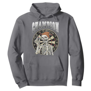 Gothic Skull Dart Master Hoodie Funny Skeleton Dartboard Champion Gift TS12 Charcoal Print Your Wear
