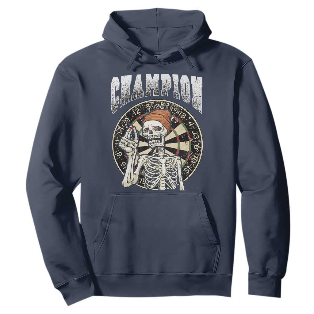 Gothic Skull Dart Master Hoodie Funny Skeleton Dartboard Champion Gift TS12 Navy Print Your Wear