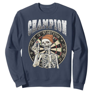 Gothic Skull Dart Master Sweatshirt Funny Skeleton Dartboard Champion Gift TS12 Navy Print Your Wear