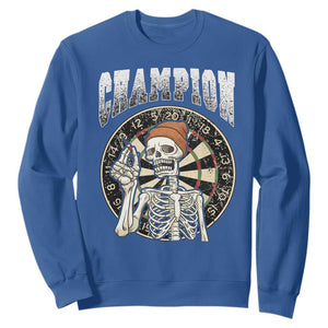 Gothic Skull Dart Master Sweatshirt Funny Skeleton Dartboard Champion Gift TS12 Royal Blue Print Your Wear
