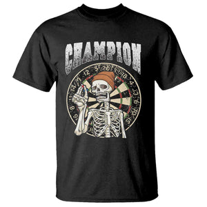 Gothic Skull Dart Master T Shirt Funny Skeleton Dartboard Champion Gift TS12 Black Print Your Wear