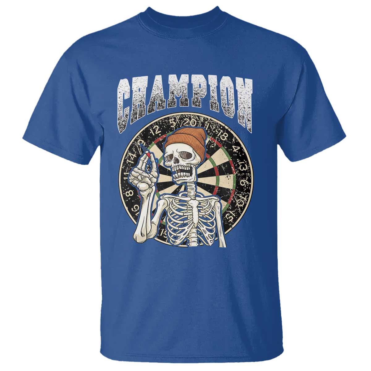 Gothic Skull Dart Master T Shirt Funny Skeleton Dartboard Champion Gift TS12 Royal Blue Print Your Wear