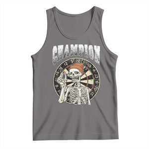 Gothic Skull Dart Master Tank Top Funny Skeleton Dartboard Champion Gift TS12 Deep Heather Print Your Wear