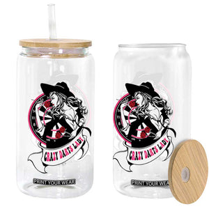 Funny Crazy Darts Lady Glass Can Coolest Girls Play Darts TS12 Print Your Wear