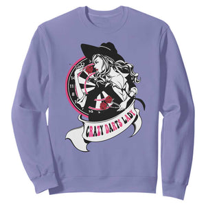Funny Crazy Darts Lady Sweatshirt Coolest Girls Play Darts TS12 Violet Print Your Wear