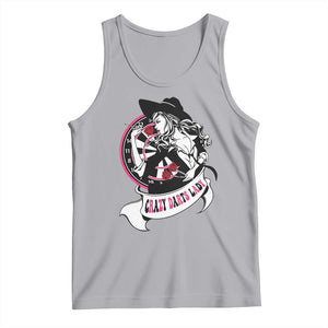 Funny Crazy Darts Lady Tank Top Coolest Girls Play Darts TS12 Athletic Heather Print Your Wear
