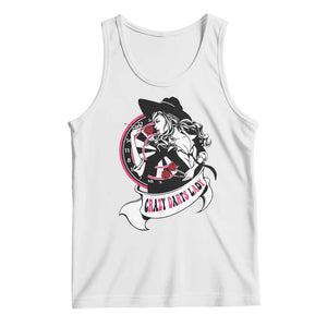 Funny Crazy Darts Lady Tank Top Coolest Girls Play Darts TS12 White Print Your Wear