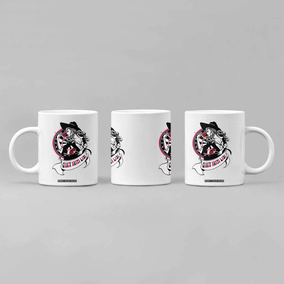 Funny Crazy Darts Lady Coffee Mug Coolest Girls Play Darts TS12 Print Your Wear