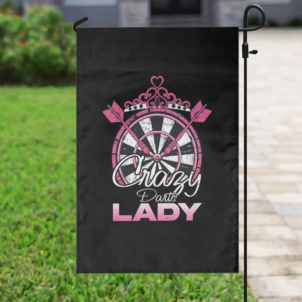 Crazy Darts Lady Garden Flag Funny Pub Game Gift For Women TS12 Print Your Wear