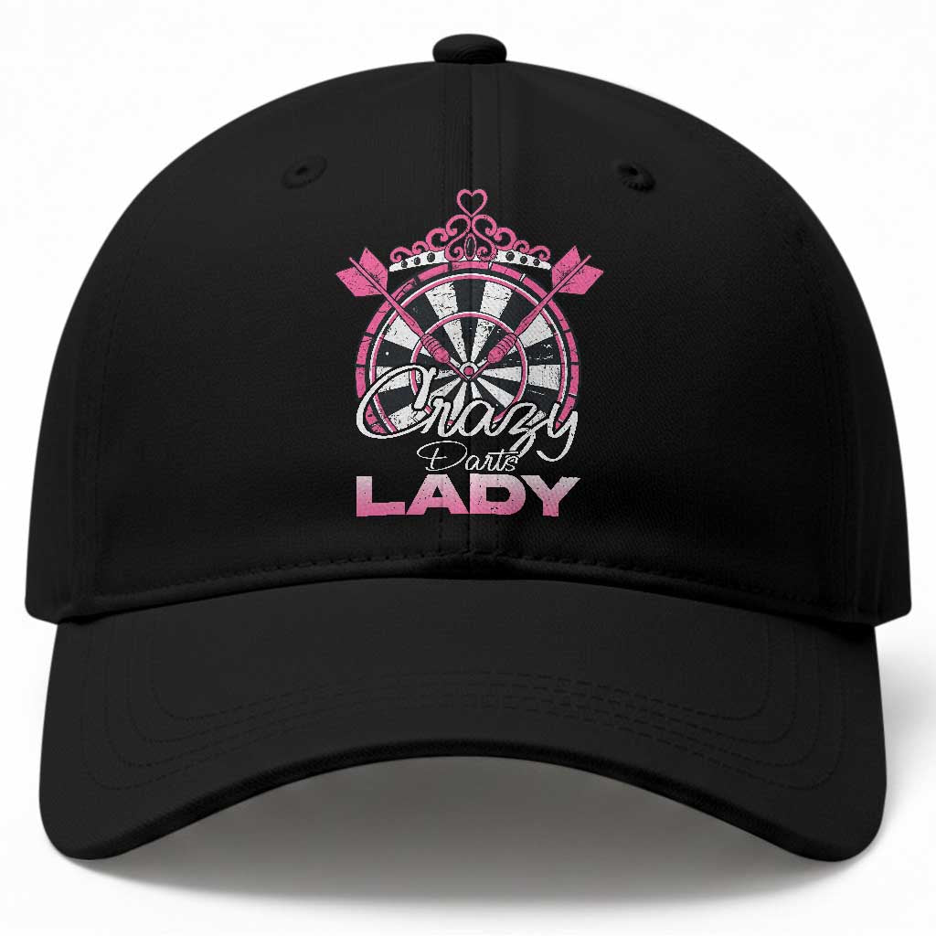 Crazy Darts Lady Baseball Cap Funny Pub Game Gift For Women TS12 Print Your Wear