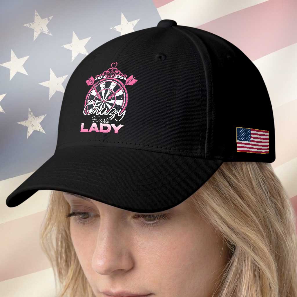 Crazy Darts Lady Baseball Cap Funny Pub Game Gift For Women TS12 Print Your Wear