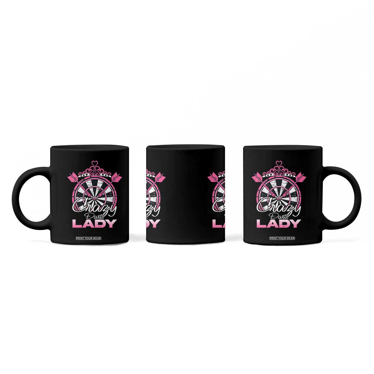 Crazy Darts Lady Coffee Mug Funny Pub Game Gift For Women TS12 Print Your Wear