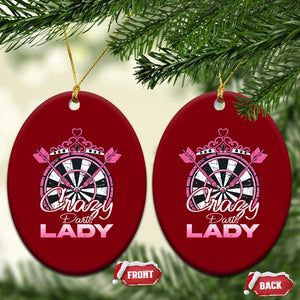Crazy Darts Lady Ceramic Ornament Funny Pub Game Gift For Women TS12 Print Your Wear