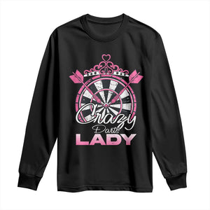 Crazy Darts Lady Long Sleeve Shirt Funny Pub Game Gift For Women TS12 Black Print Your Wear