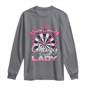 Crazy Darts Lady Long Sleeve Shirt Funny Pub Game Gift For Women TS12 Charcoal Print Your Wear