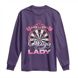 Crazy Darts Lady Long Sleeve Shirt Funny Pub Game Gift For Women TS12 Purple Print Your Wear