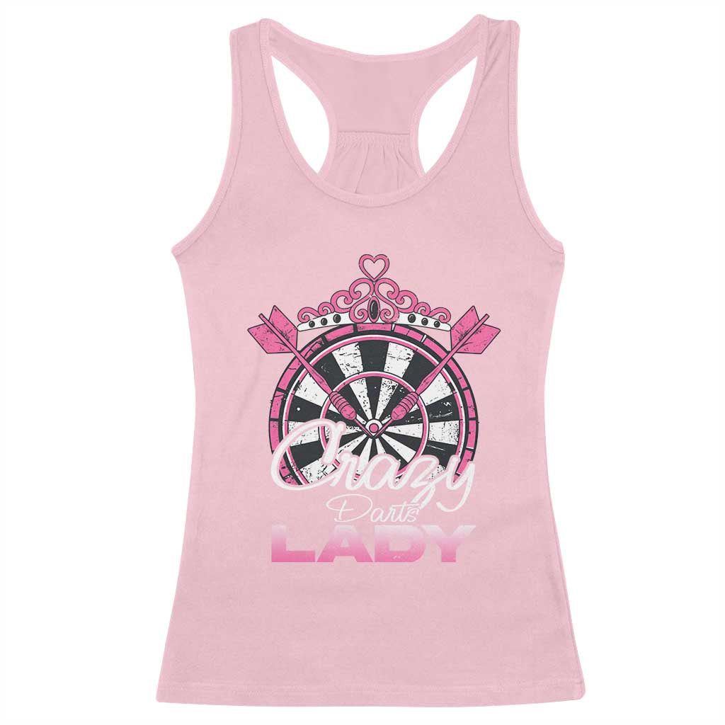 Crazy Darts Lady Racerback Tank Top Funny Pub Game Gift For Women TS12 Light Pink Print Your Wear