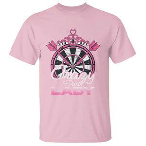 Crazy Darts Lady T Shirt Funny Pub Game Gift For Women TS12 Light Pink Print Your Wear