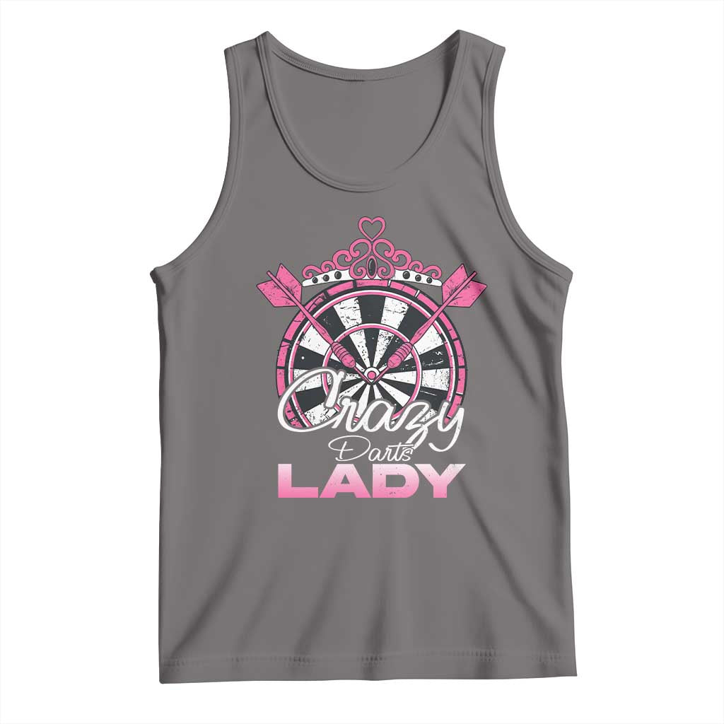 Crazy Darts Lady Tank Top Funny Pub Game Gift For Women TS12 Deep Heather Print Your Wear