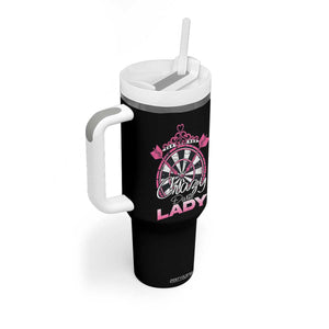 Crazy Darts Lady Tumbler With Handle Funny Pub Game Gift For Women TS12 Print Your Wear