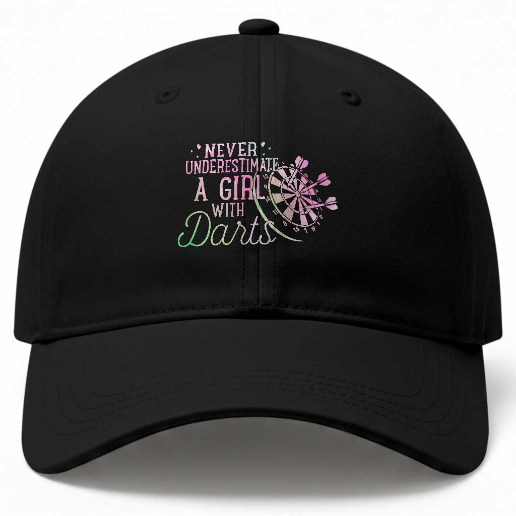 Never Underestimate A Girl With Dart Baseball Cap Sports Lover Gift TS12 Print Your Wear