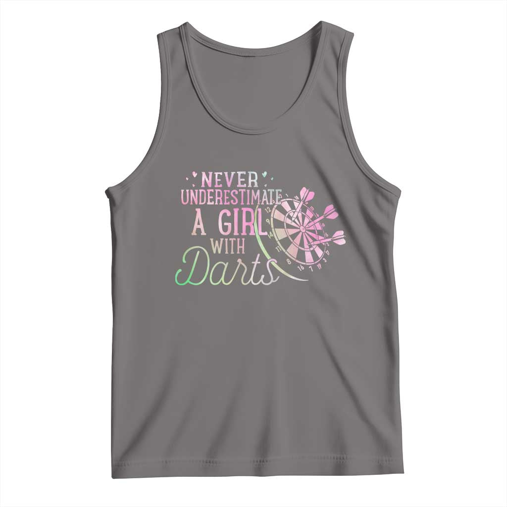 Never Underestimate A Girl With Dart Tank Top Sports Lover Gift TS12 Deep Heather Print Your Wear