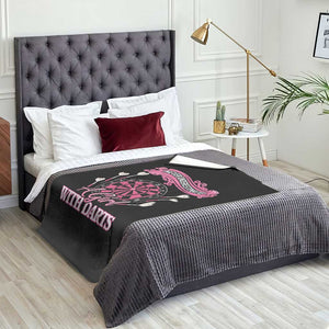 Never Underestimate A Girl Dart Player Gift Idea Throw Blanket TS12 Print Your Wear