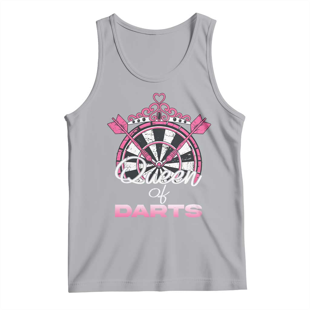 Queen Of Darts Tank Top Funny Dart Gift For Women TS12 Athletic Heather Print Your Wear
