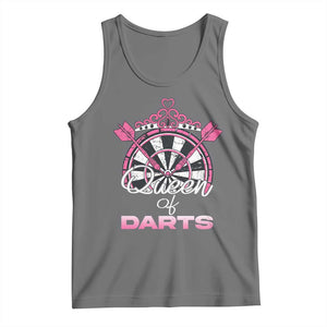 Queen Of Darts Tank Top Funny Dart Gift For Women TS12 Black Heather Print Your Wear