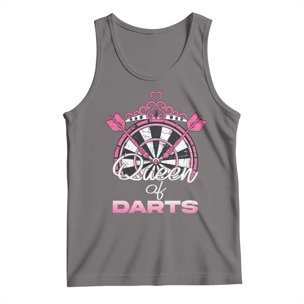 Queen Of Darts Tank Top Funny Dart Gift For Women TS12 Deep Heather Print Your Wear