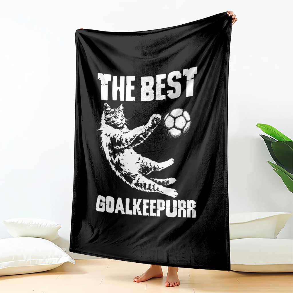 The Best Cat Goalkeeper Throw Blanket Soccer Player Gift TS12 Print Your Wear