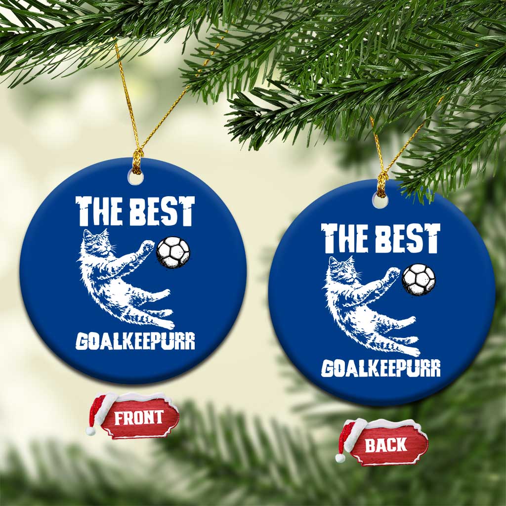 The Best Cat Goalkeeper Ceramic Ornament Soccer Player Gift TS12 1pc Blue Print Your Wear