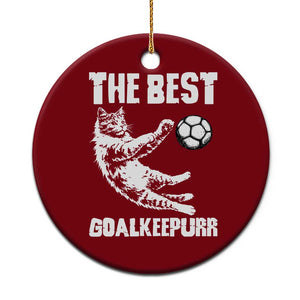 The Best Cat Goalkeeper Ceramic Ornament Soccer Player Gift TS12 1pc Red Print Your Wear