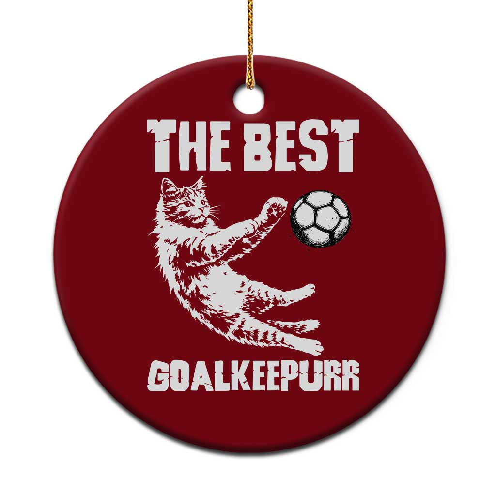 The Best Cat Goalkeeper Ceramic Ornament Soccer Player Gift TS12 1pc Red Print Your Wear