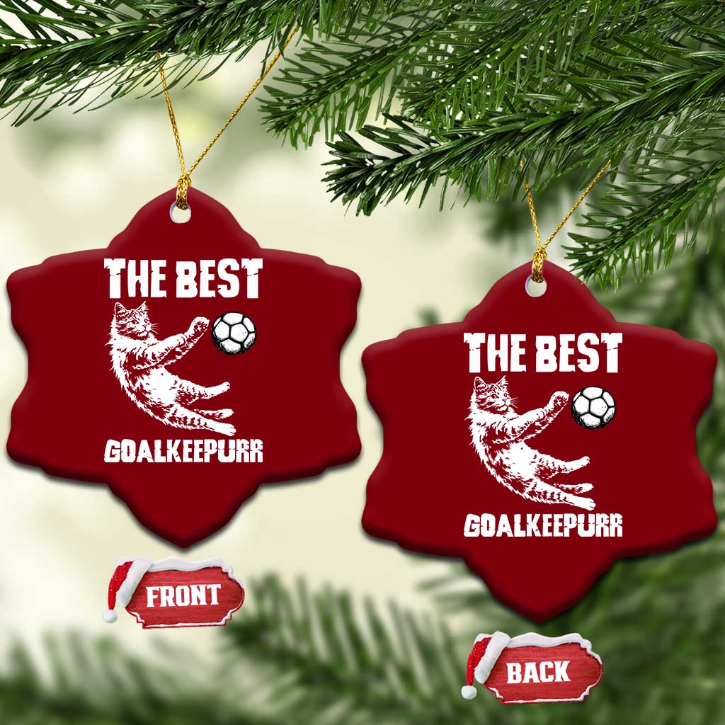 The Best Cat Goalkeeper Ceramic Ornament Soccer Player Gift TS12 Print Your Wear