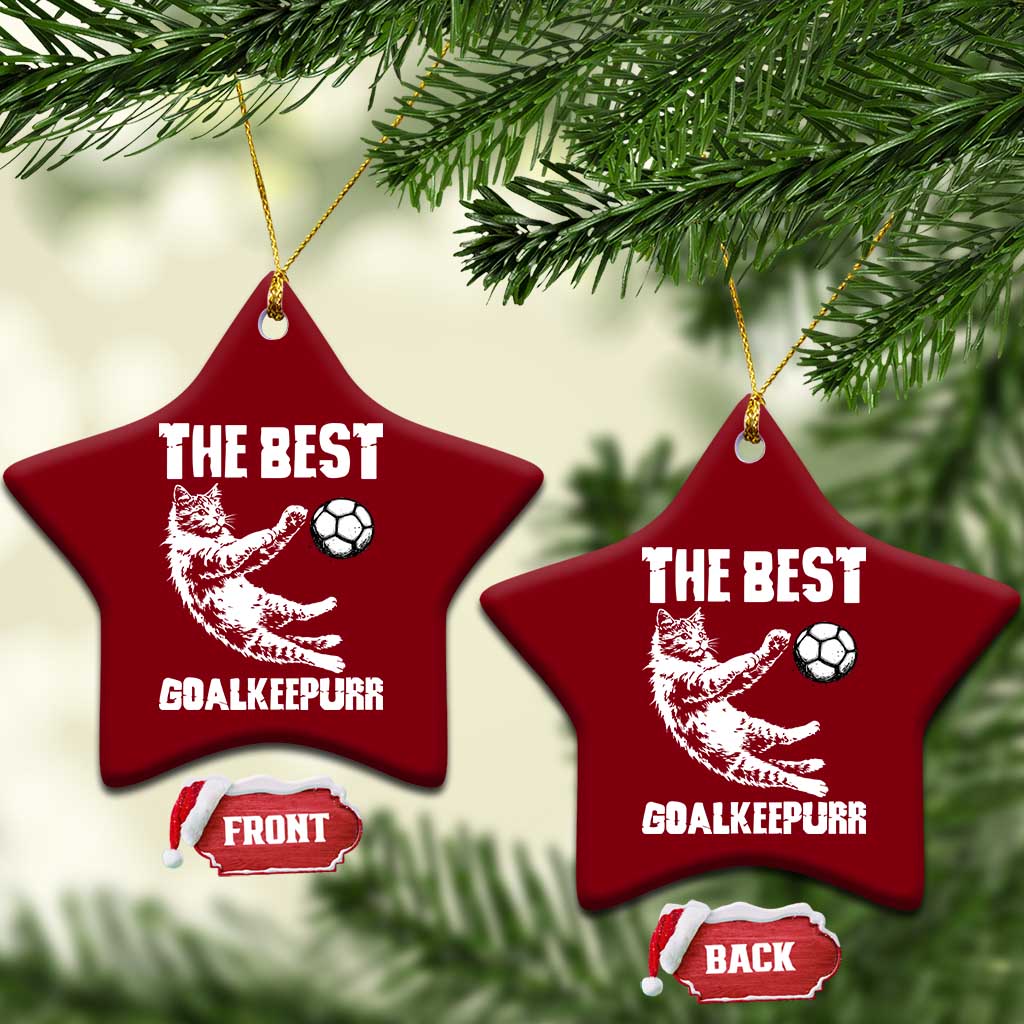 The Best Cat Goalkeeper Ceramic Ornament Soccer Player Gift TS12 Print Your Wear