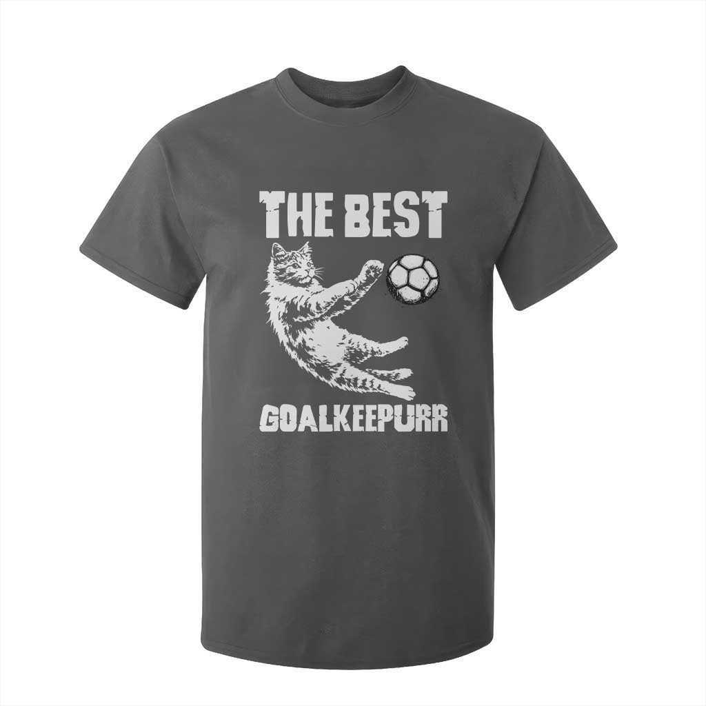 The Best Cat Goalkeeper T Shirt For Kid Soccer Player Gift TS12 Dark Heather Print Your Wear