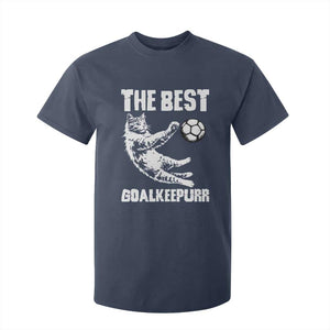 The Best Cat Goalkeeper T Shirt For Kid Soccer Player Gift TS12 Navy Print Your Wear