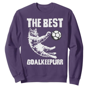The Best Cat Goalkeeper Sweatshirt Soccer Player Gift TS12 Purple Print Your Wear