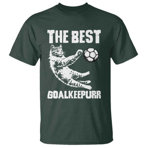 The Best Cat Goalkeeper T Shirt Soccer Player Gift TS12 Dark Forest Green Print Your Wear