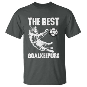The Best Cat Goalkeeper T Shirt Soccer Player Gift TS12 Dark Heather Print Your Wear