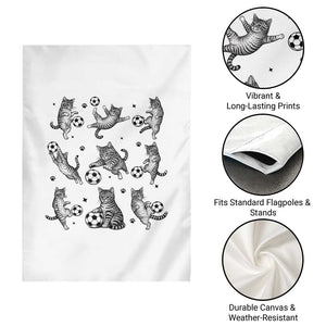 Funny Cat Soccer Player Garden Flag Gift For Soccer Lovers TS12 Print Your Wear