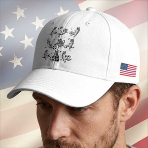Funny Cat Soccer Player Baseball Cap Gift For Soccer Lovers TS12 Print Your Wear