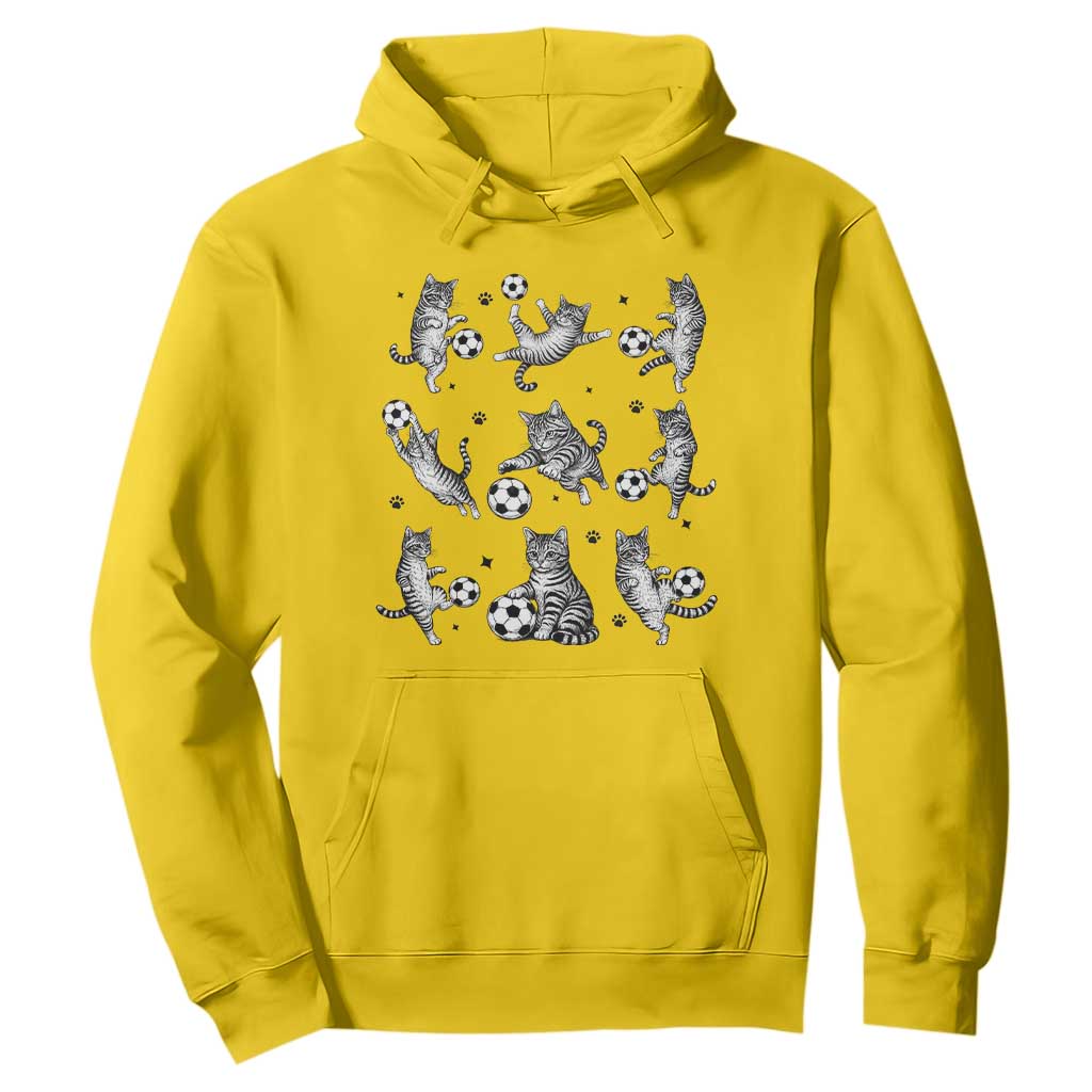 Funny Cat Soccer Player Hoodie Gift For Soccer Lovers TS12 Daisy Print Your Wear