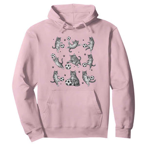 Funny Cat Soccer Player Hoodie Gift For Soccer Lovers TS12 Light Pink Print Your Wear