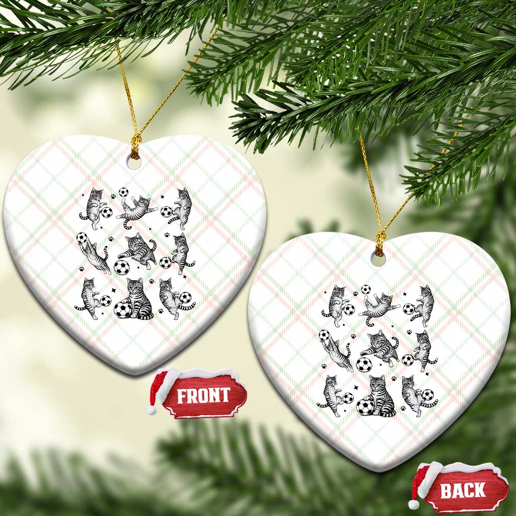 Funny Cat Soccer Player Ceramic Ornament Gift For Soccer Lovers TS12 Print Your Wear
