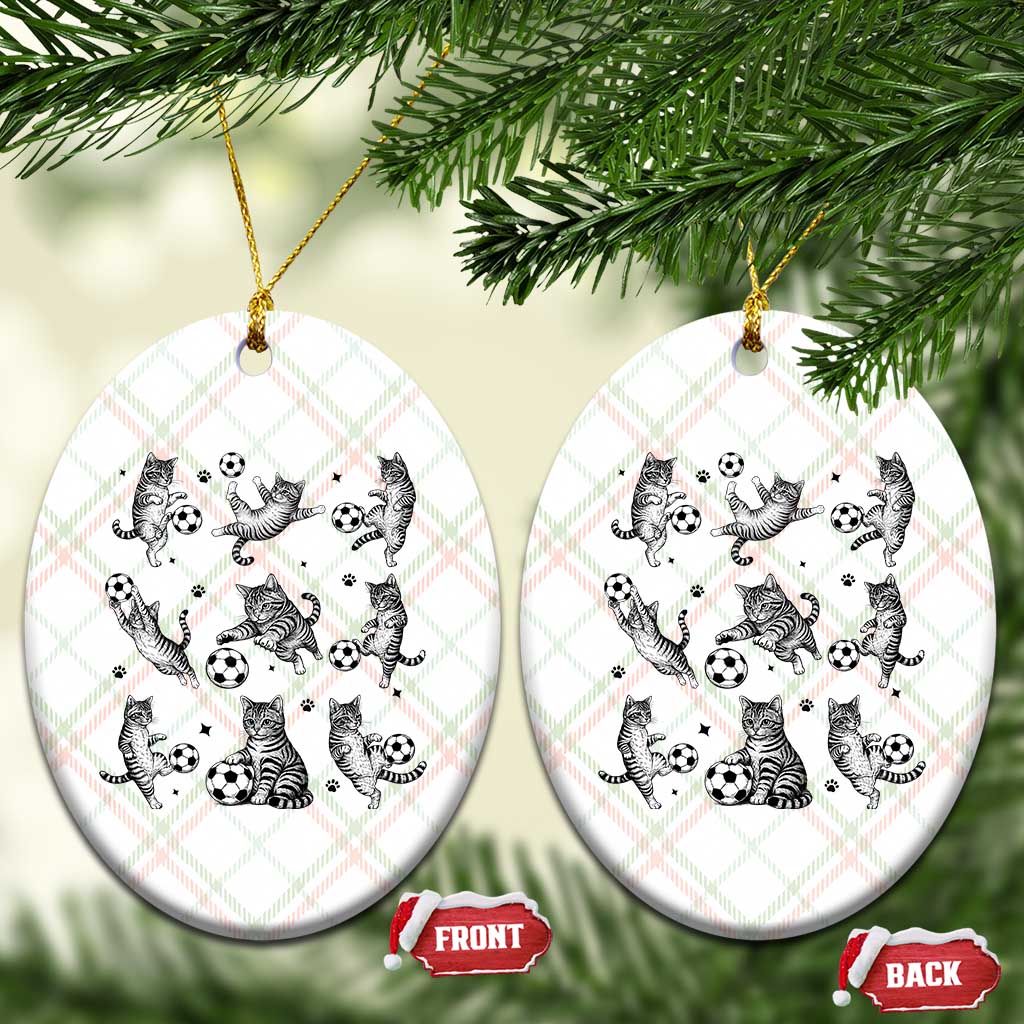 Funny Cat Soccer Player Ceramic Ornament Gift For Soccer Lovers TS12 Print Your Wear