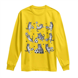 Funny Cat Soccer Player Long Sleeve Shirt Gift For Soccer Lovers TS12 Daisy Print Your Wear