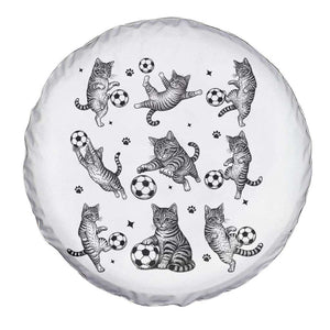Funny Cat Soccer Player Spare Tire Cover Gift For Soccer Lovers TS12 Print Your Wear