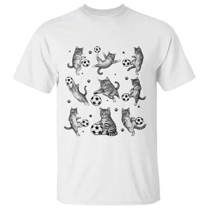 Funny Cat Soccer Player T Shirt Gift For Soccer Lovers TS12 White Print Your Wear